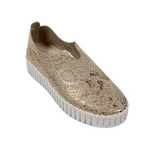 Ilse Jacobsen Ladies Tulip Snakeskin Platform Shoes / Loafers